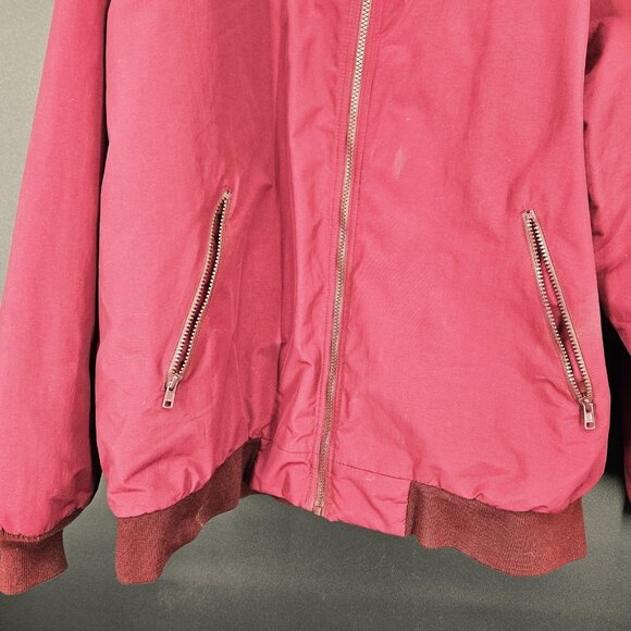 Vintage Lands End Jacket Mens XL Tall Red Blue Polartec Fleece Lined Zip 90s - Picture 3 of 12